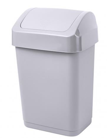 Контейнер для мусора Step 50 л с крышкой-маятником серый